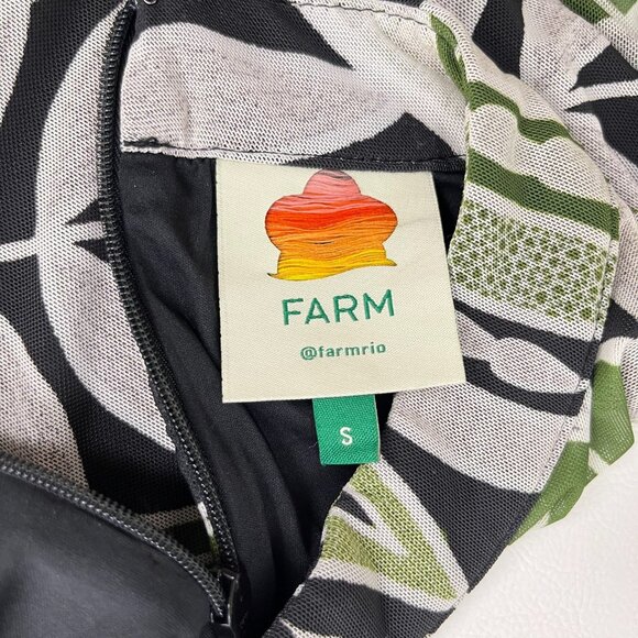 NWOT Farm Rio Lace Nature Tulle Midi Dress Long Sleeves Size S Multicolor - Picture 11 of 15